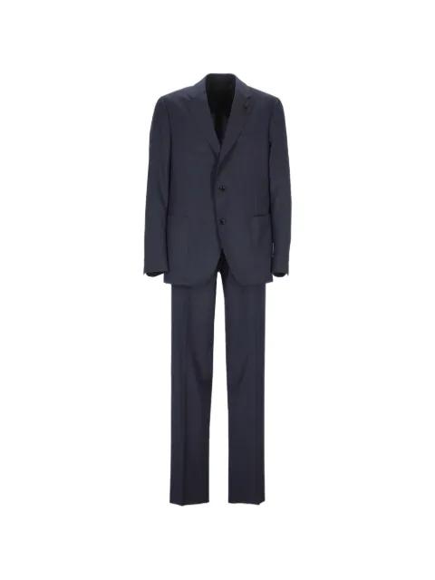 flower-patch wool suit by LARDINI