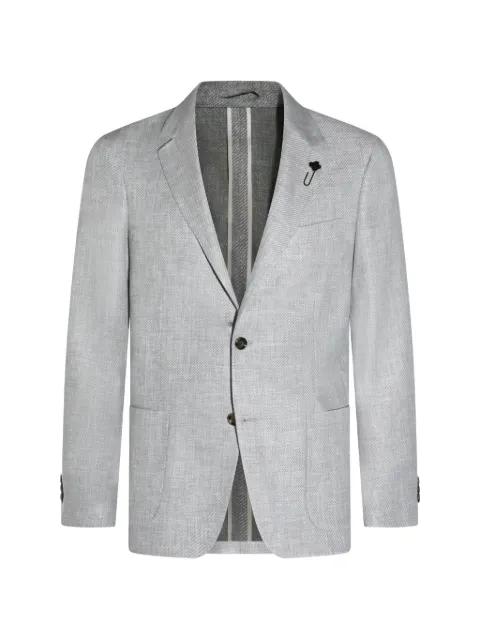 flower pin pocket blazer by LARDINI