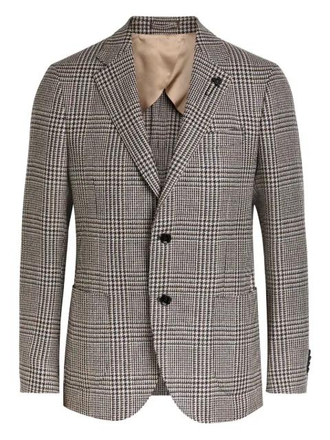 houndstooth buttoned blazer by LARDINI