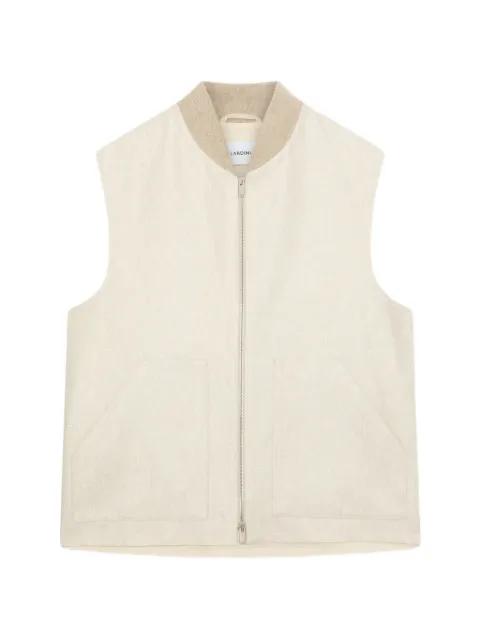 linen gilet by LARDINI