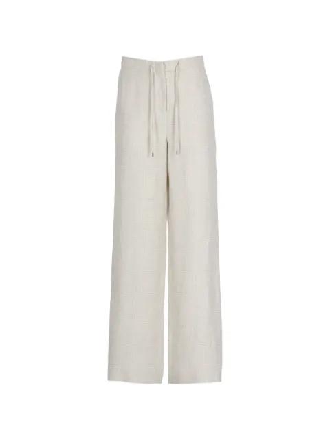linen straight-leg trousers by LARDINI
