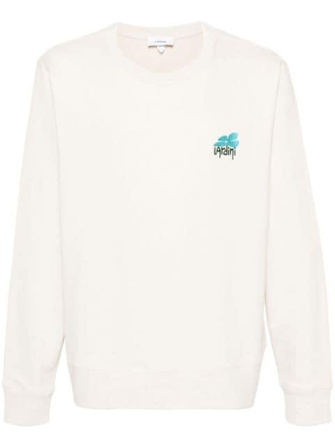 logo-embroidered cotton sweatshirt by LARDINI