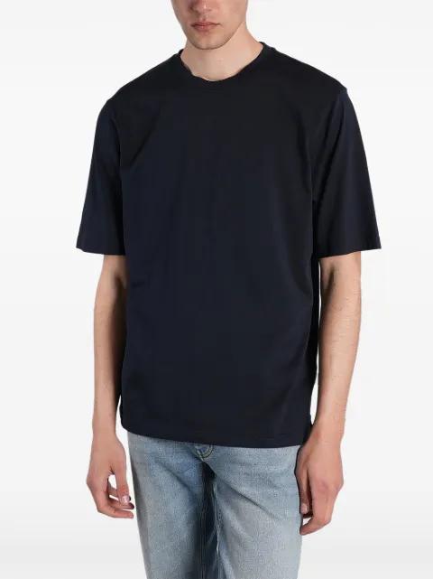 logo-tag side-slit T-shirt by LARDINI