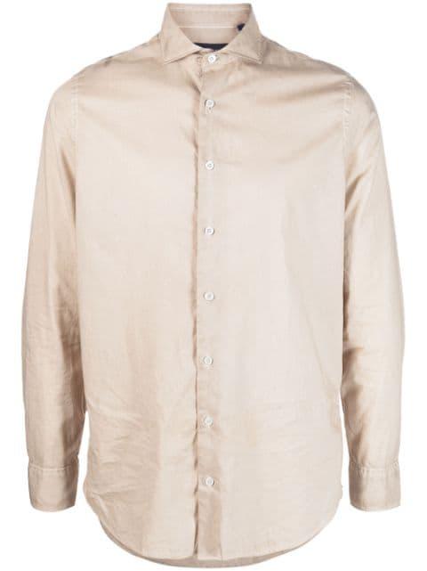 long-sleeve buttoned cotton shirt by LARDINI