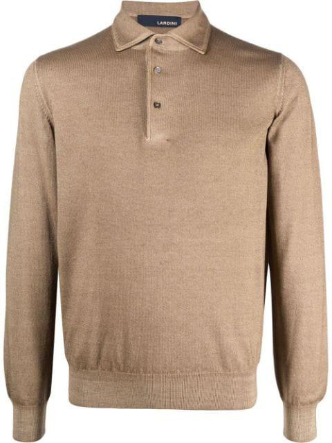 long-sleeve polo shirt by LARDINI