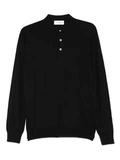 long-sleeve wool polo shirt by LARDINI