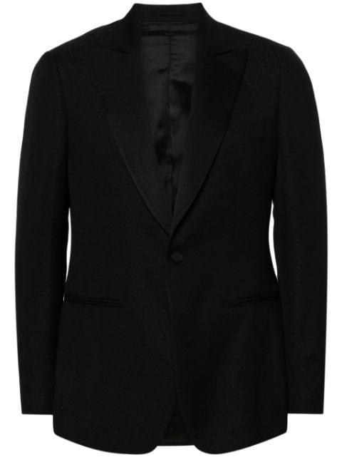lurex-detail single-breasted blazer by LARDINI