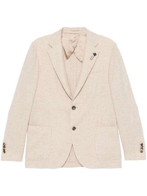 mélange-effect blazer by LARDINI