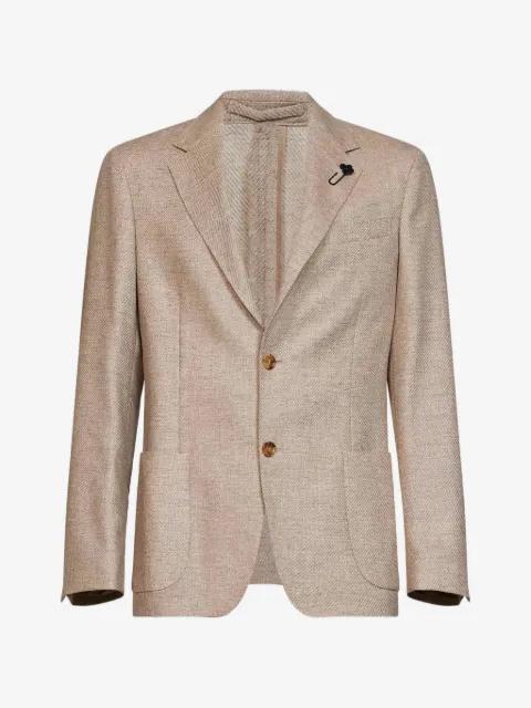 notched-lapel single-breasted blazer by LARDINI