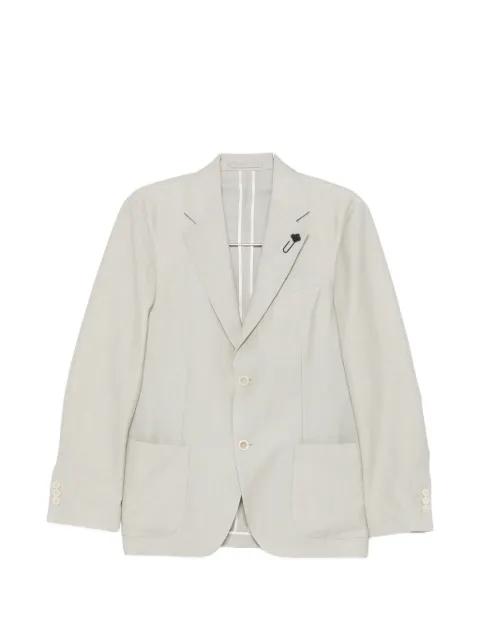 notched-lapel single-breasted suit by LARDINI