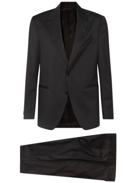 notched lapels two-piece suit by LARDINI