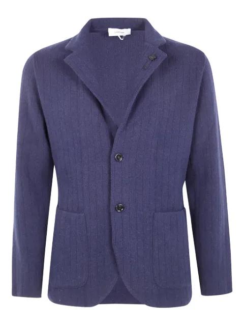 pinstripe button blazer by LARDINI
