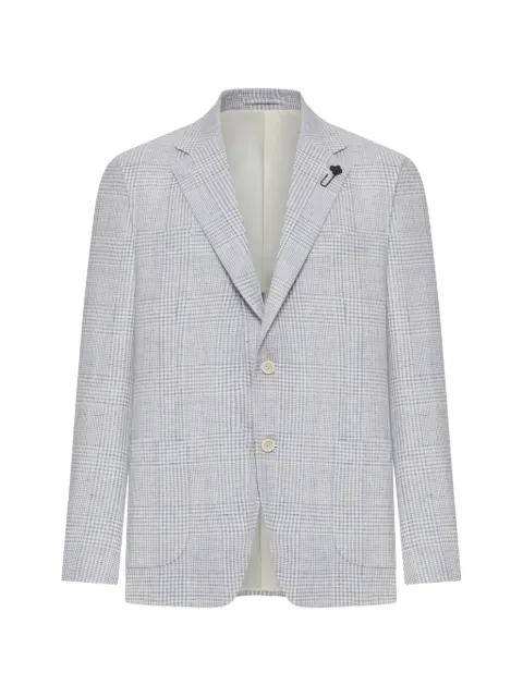 plaid-check blazer by LARDINI