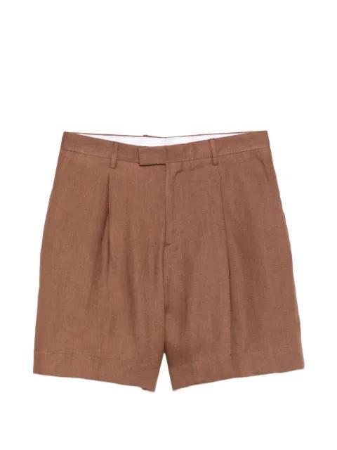 pleated flap pocket shorts by LARDINI