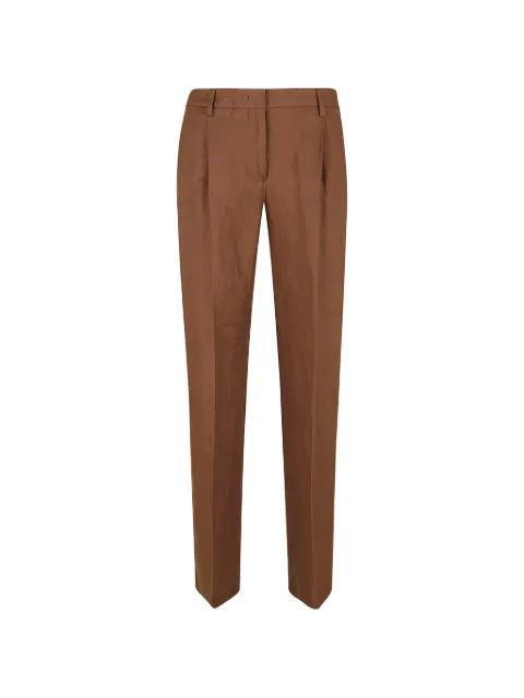 pleated pressed-crease trousers by LARDINI