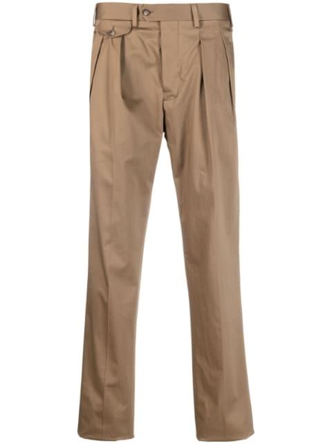 pleated straight-leg trousers by LARDINI