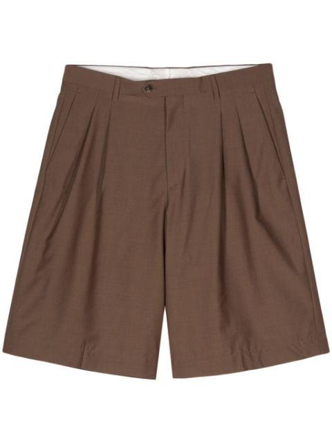 pleated tailored shorts by LARDINI