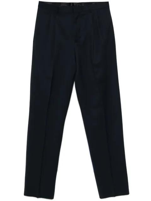 pleated virgin-wool trousers by LARDINI