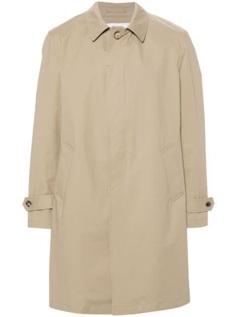 pointed-collar trench coat by LARDINI