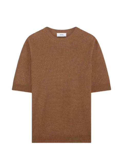 rib-knit T-shirt by LARDINI
