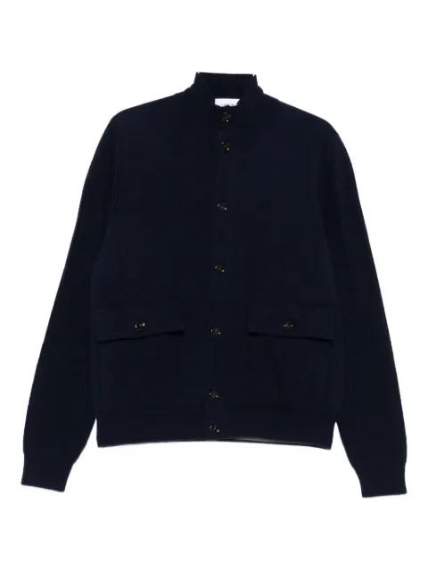 ribbed-panel button cardigan by LARDINI