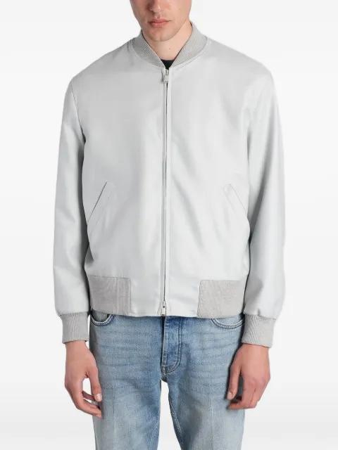 ribbed-trim bomber jacket by LARDINI