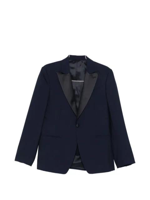 satin-trim suit by LARDINI
