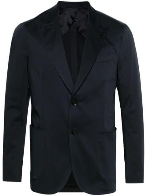 single-breasted cotton blazer by LARDINI