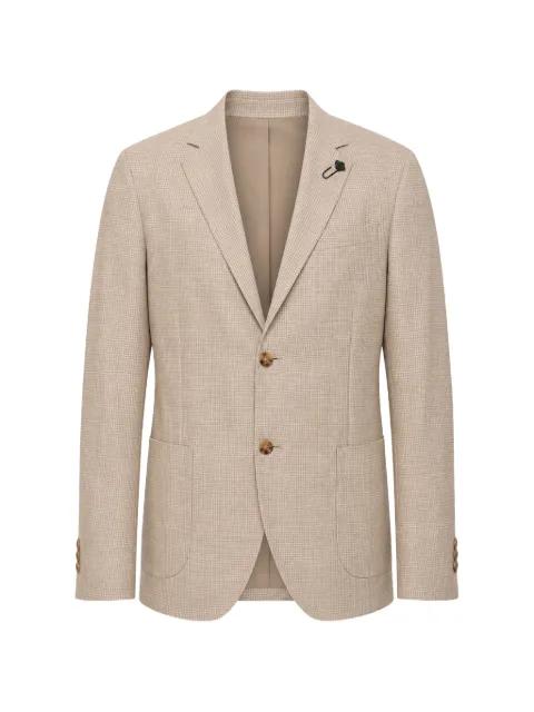 single-breasted houndstooth blazer by LARDINI
