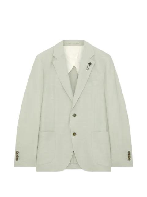 single-breasted patch-pocket blazer by LARDINI