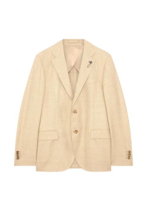 single-breasted patterned blazer by LARDINI