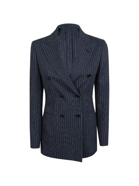 single-breasted pinstripe blazer by LARDINI