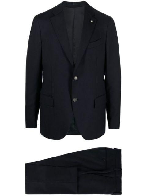 single-breasted slim-cut suit by LARDINI