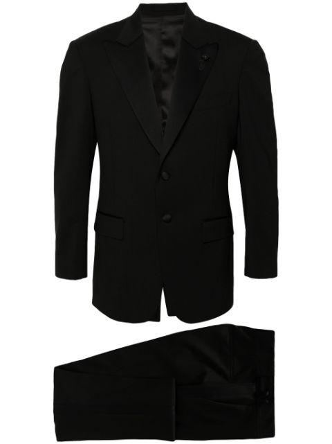 single-breasted wool blend suit by LARDINI