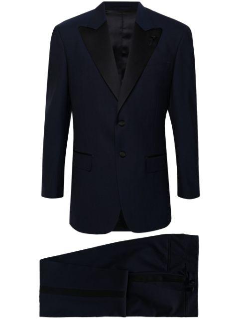 single-breasted wool-blend suit by LARDINI