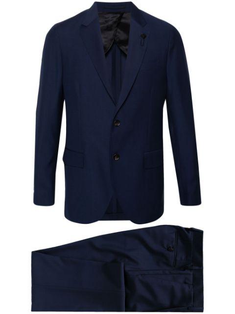 single-breasted wool suit by LARDINI