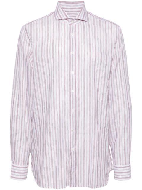 striped button-up shirt by LARDINI