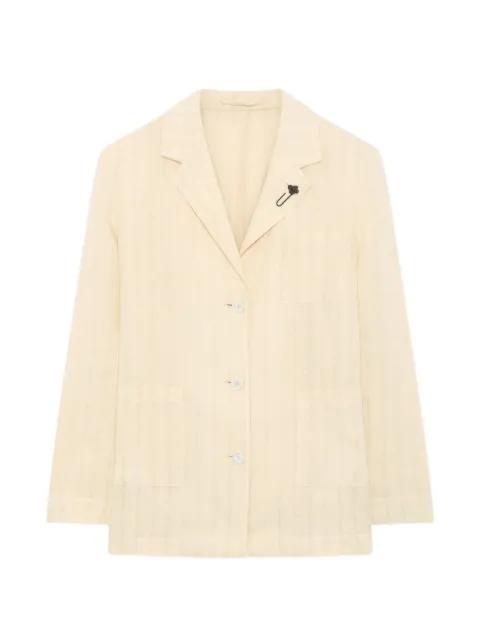 striped linen blazer by LARDINI