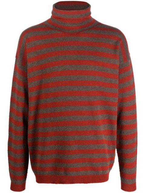 striped rollneck sweater by LARDINI