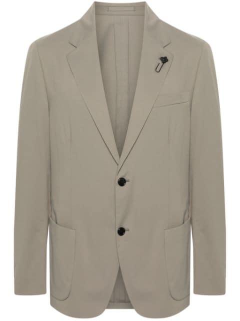 taffeta single-breasted blazer by LARDINI