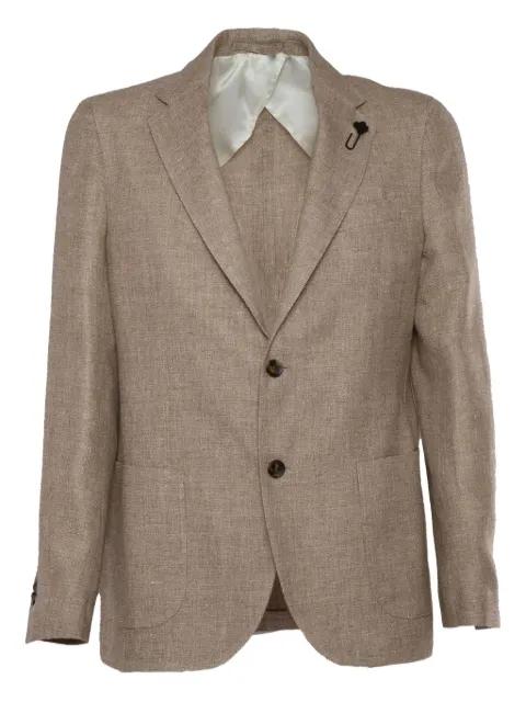 three-button patch-pocket blazer by LARDINI