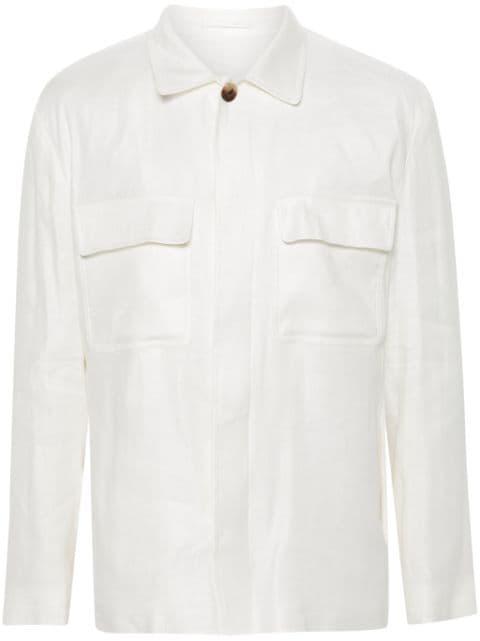 twill shirt jacket by LARDINI