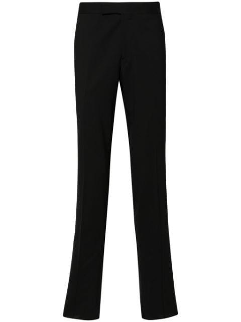 twill tapered-leg tailored trousers by LARDINI