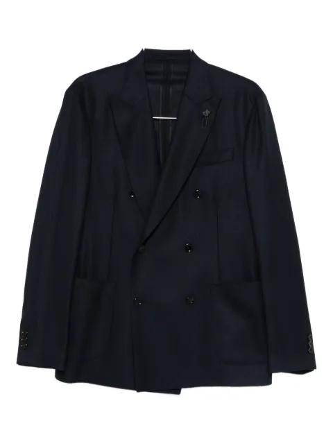 virgin wool double-breasted blazer by LARDINI