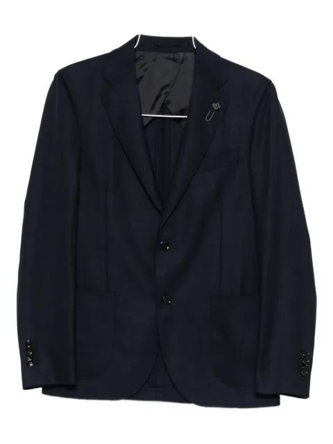 virgin wool single-breasted blazer by LARDINI