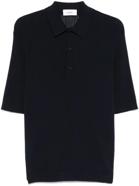 waffle-knit polo shirt by LARDINI