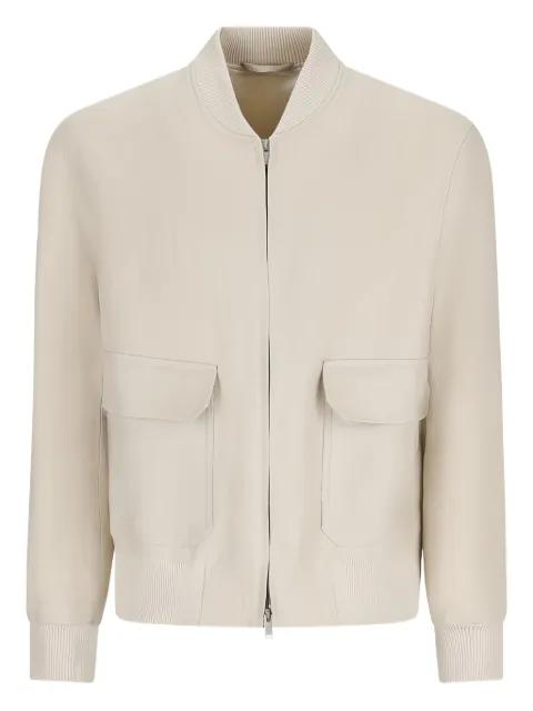 zip-fastening flap-pocket jacket by LARDINI