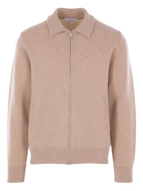 zip-up long-sleeve cardigan by LARDINI