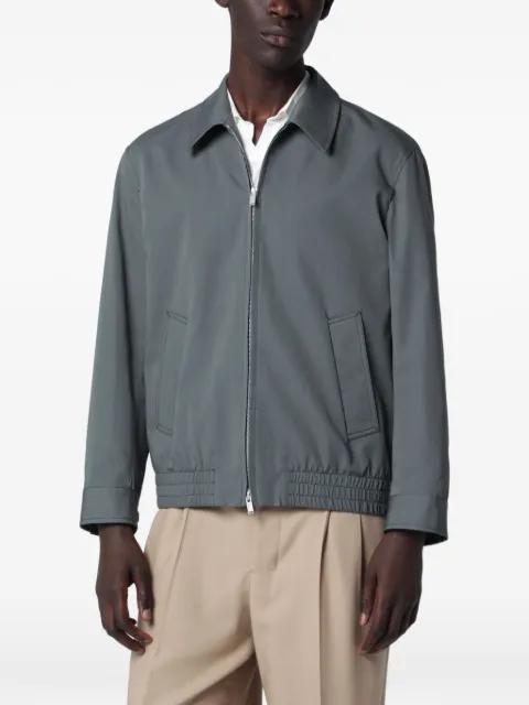 zip-up shirt jacket by LARDINI