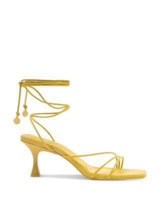Women's Nadia Square Toe Strappy Mid Heel Sandals by LARROUDE